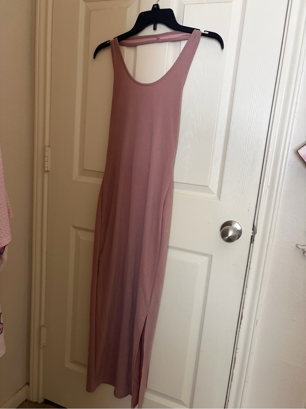 Sleeveless Mauve Bodycon Maxi Dress